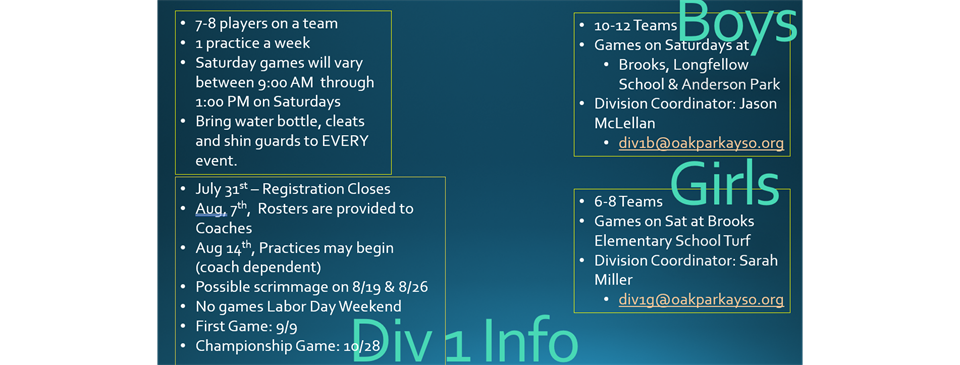 Division 1 Information