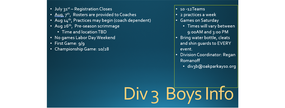 Division 3 Boys