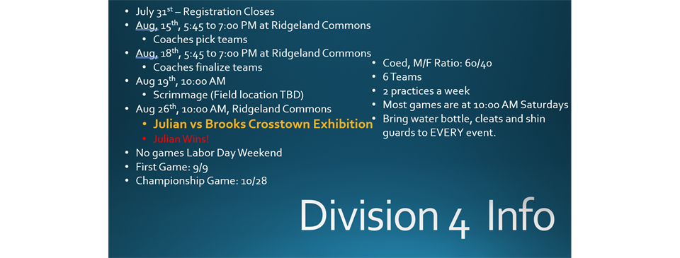 Division 4 Information