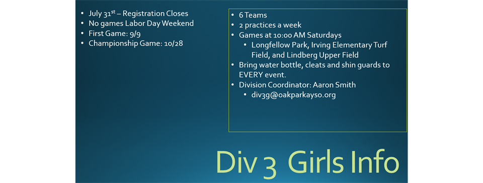 Division 3 Girls 
