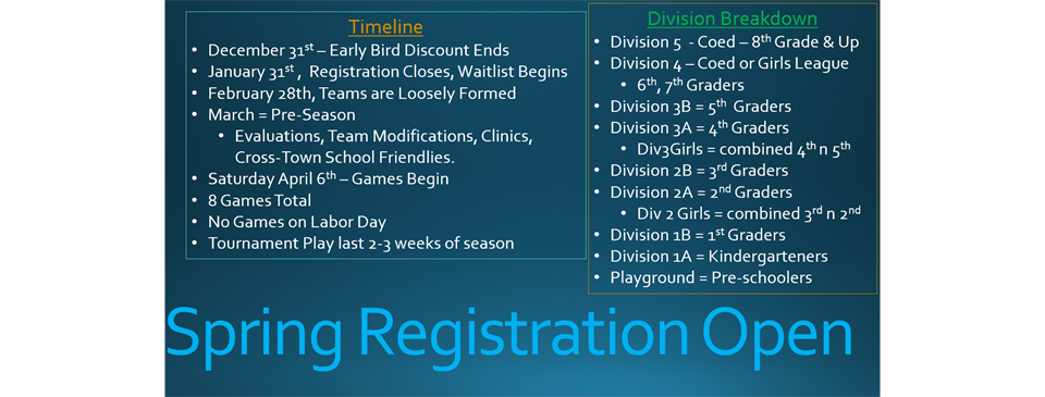 Spring Registration is Open